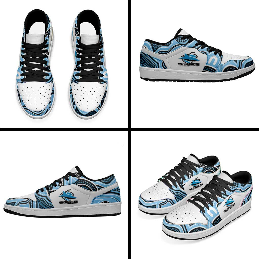 Cronulla-Sutherland Sharks 2026 Rugby Low Sneakers Aboriginal Art