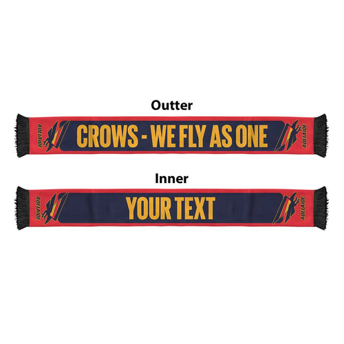 Crows Football Personalised Ruffneck Scarf 2026 Go Champions