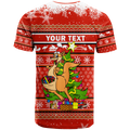 (Custom Personalised) Australia Christmas Kangaroo Aboriginal Pattern T Shirt - LT2