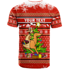 (Custom Personalised) Australia Christmas Kangaroo Aboriginal Pattern T Shirt - LT2