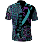 Customer Request - tracey.munt - 19/03/26 - Polo Shirt - Aboriginal Ribbon Dot Painting LT9