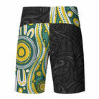 Custom Australia vs New Zealand Board Shorts Rugby Rivalry Two Nations One Battle