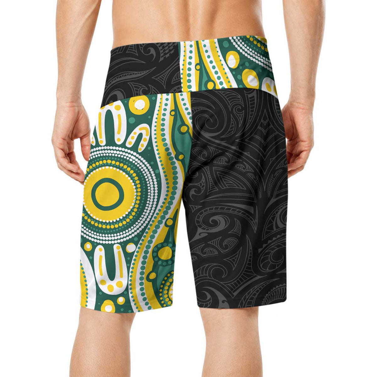 Custom Australia vs New Zealand Board Shorts Rugby Rivalry Two Nations One Battle