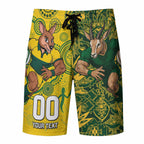 Custom Australia vs South Africa Board Shorts Wallabies vs Springboks Two Nations One Battle