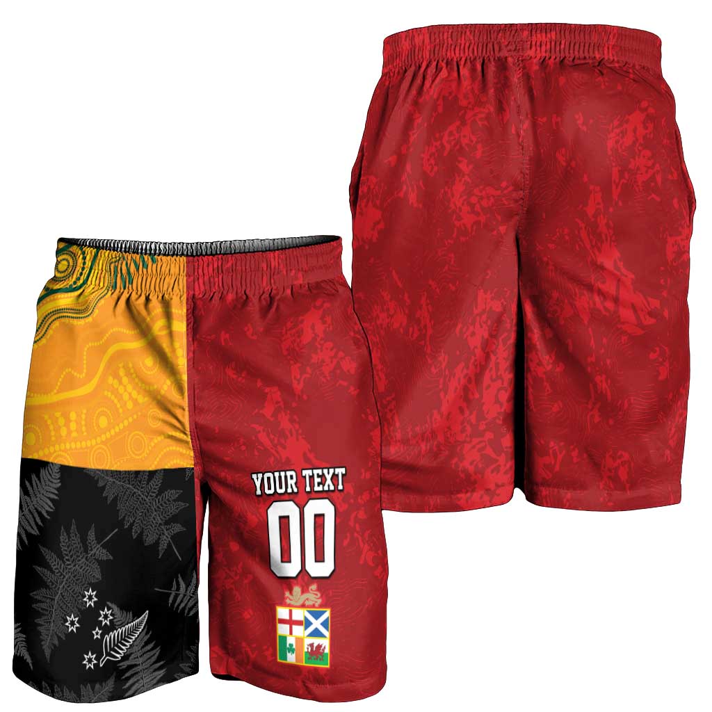 Custom British Lions-AUNZ Shorts for Men Australia-New Zealand Indigenous Motif