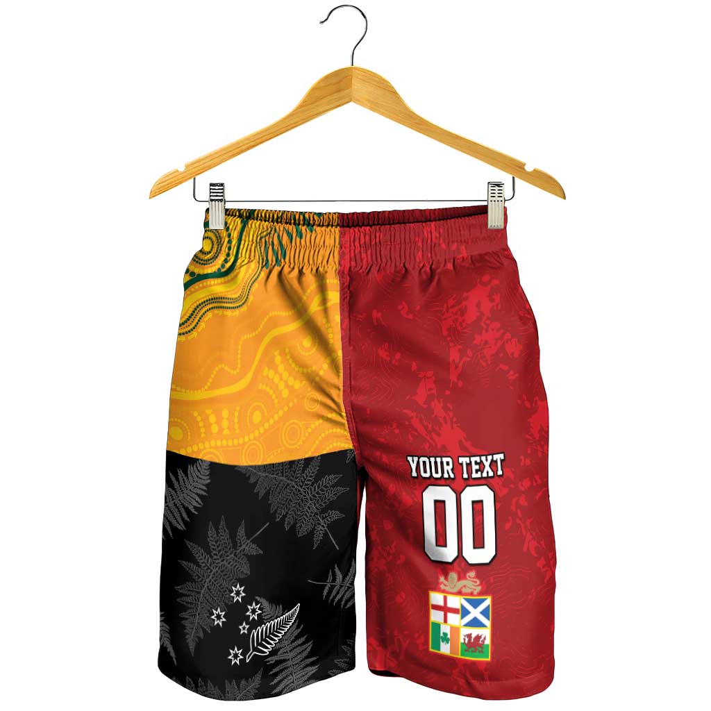 Custom British Lions-AUNZ Shorts for Men Australia-New Zealand Indigenous Motif