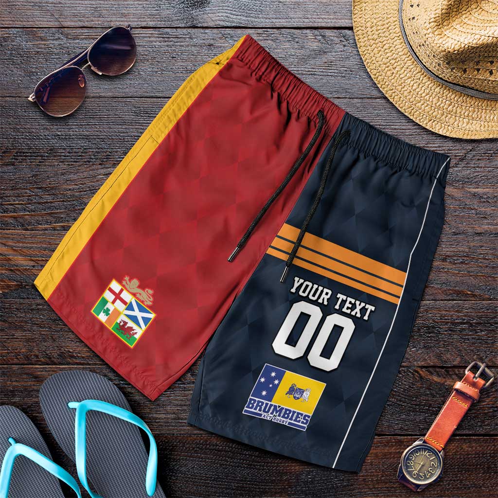 Custom British Lions Australia ACT Shorts for Men Sporty Style