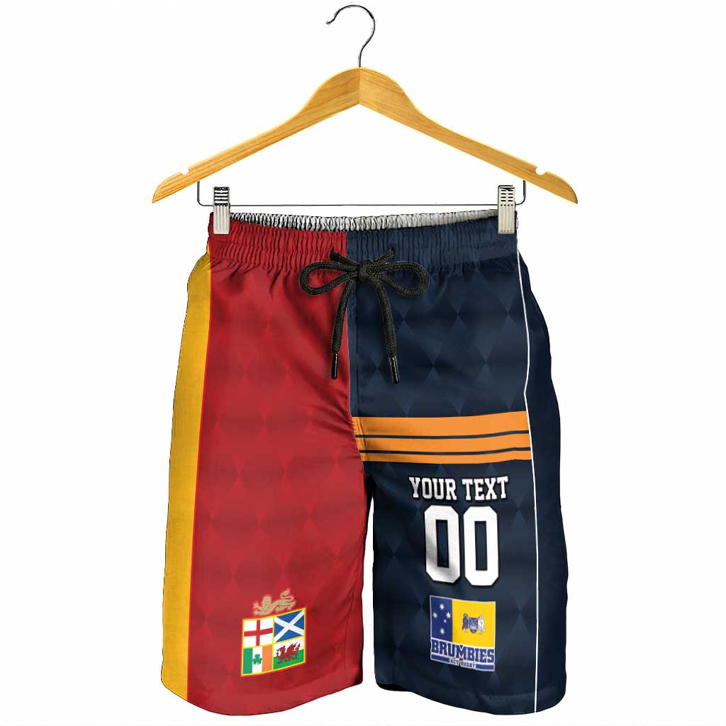 Custom British Lions Australia ACT Shorts for Men Sporty Style