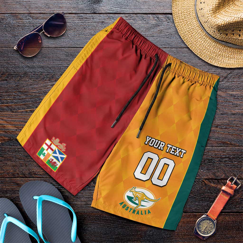Custom British Lions Australia Wallabies Shorts for Men Sporty Style