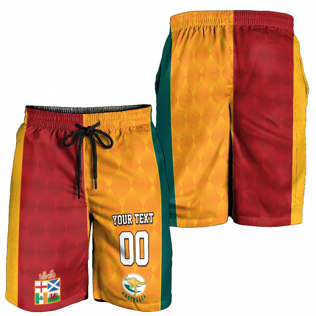 Custom British Lions Australia Wallabies Shorts for Men Sporty Style