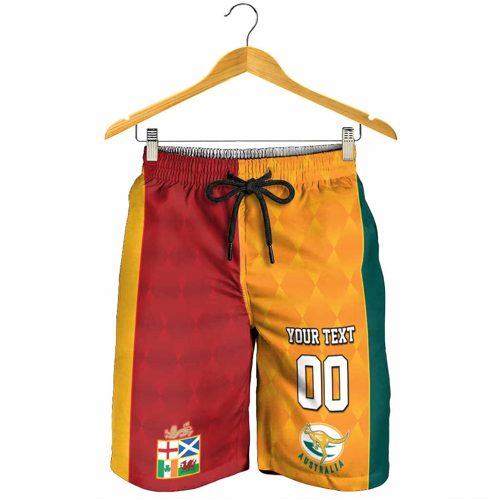 Custom British Lions Australia Wallabies Shorts for Men Sporty Style