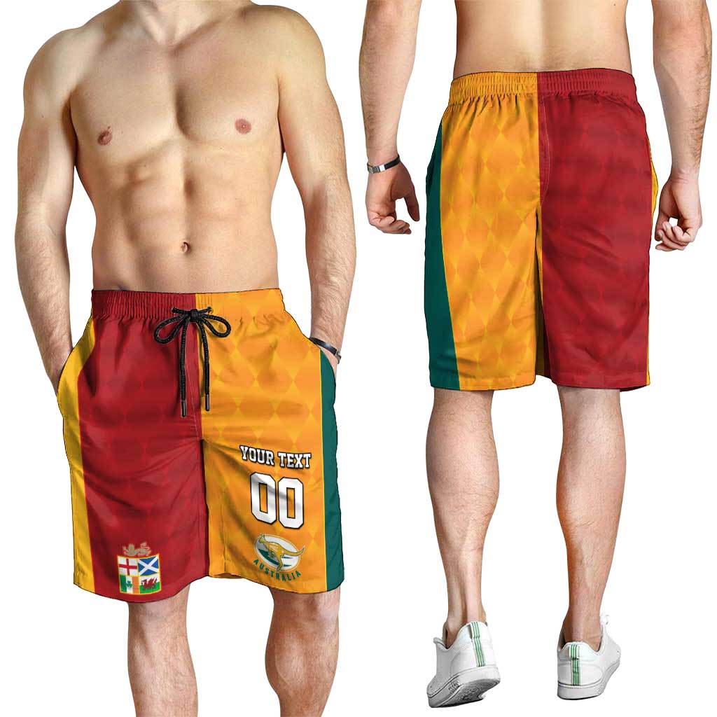Custom British Lions Australia Wallabies Shorts for Men Sporty Style