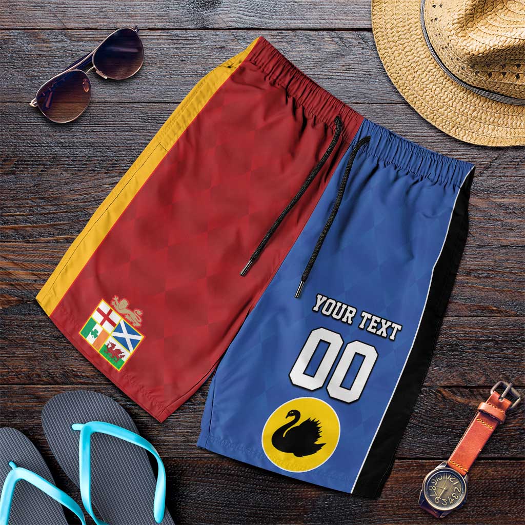 Custom British Lions Australia Western Force Shorts for Men Sporty Style