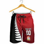 Custom British Lions New Zealand Shorts for Men Half Black Fern