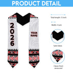 Custom New Zealand Aotearoa Graduation Stole Maori Kowhaiwhai Pattern