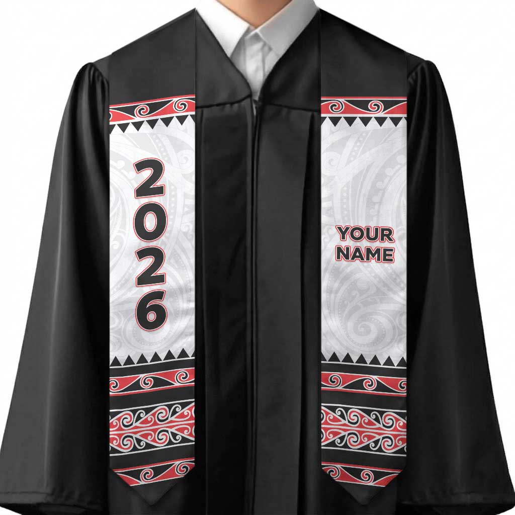 Custom New Zealand Aotearoa Graduation Stole Maori Kowhaiwhai Pattern
