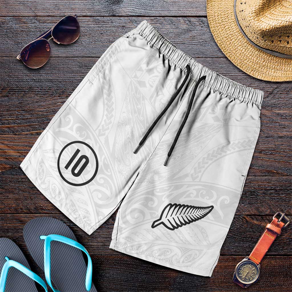 Custom New Zealand Football Shorts for Men The Whites-Sporty T90 Style - Aussie Hoodie
