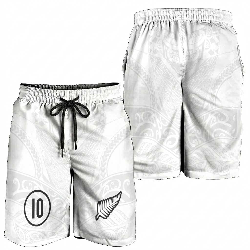Custom New Zealand Football Shorts for Men The Whites-Sporty T90 Style - Aussie Hoodie