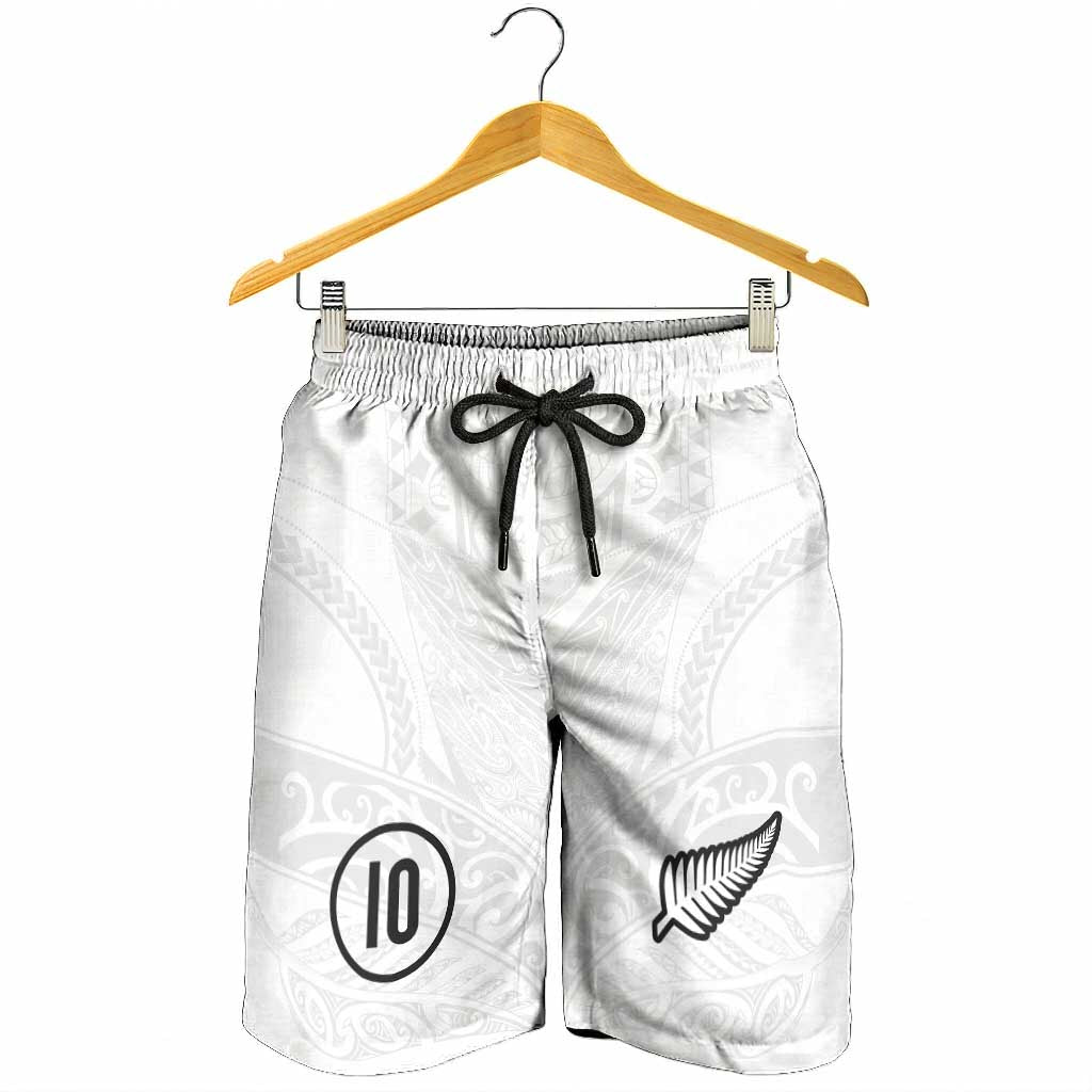Custom New Zealand Football Shorts for Men The Whites-Sporty T90 Style - Aussie Hoodie