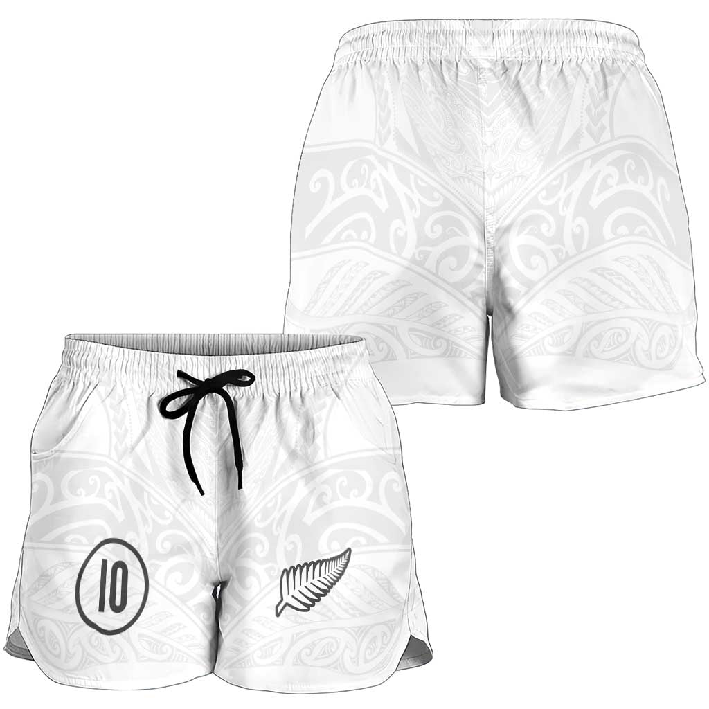 Custom New Zealand Football Shorts for Women The Whites-Sporty T90 Style - Aussie Hoodie