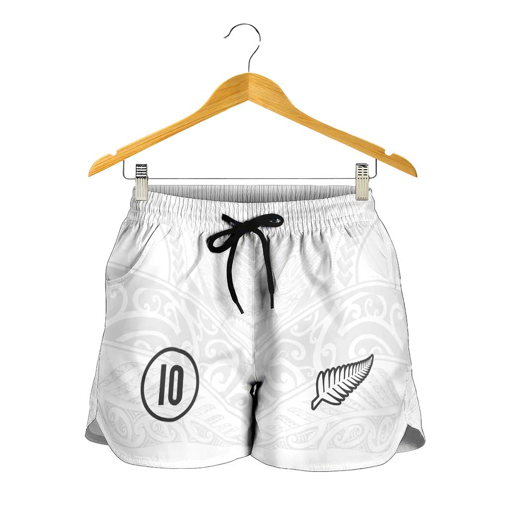 Custom New Zealand Football Shorts for Women The Whites-Sporty T90 Style - Aussie Hoodie