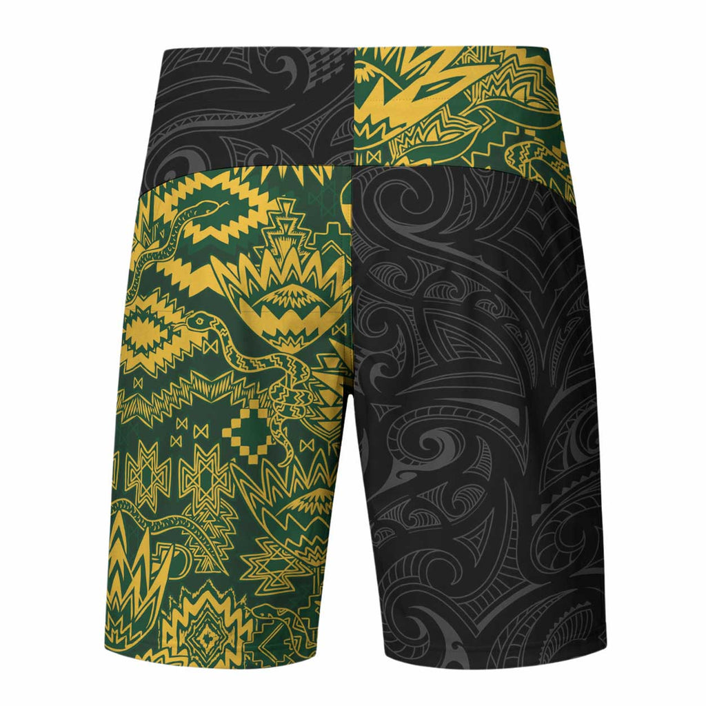Custom New Zealand vs South Africa Board Shorts Rugby Rivalry Two Nations One Battle