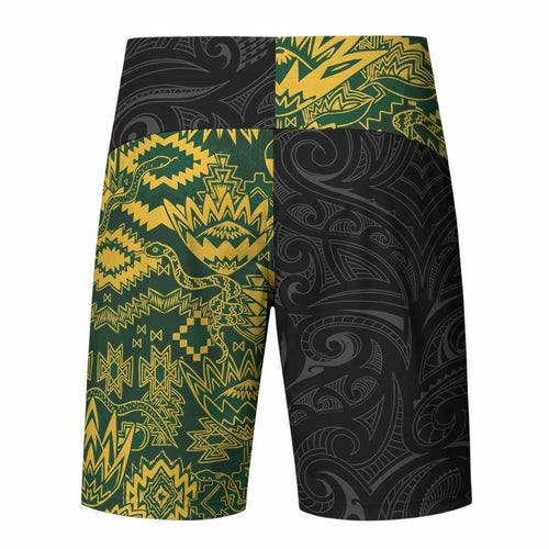 Custom New Zealand vs South Africa Board Shorts Rugby Rivalry Two Nations One Battle