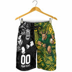 Custom New Zealand vs South Africa Shorts for Men Rugby Rivalry Two Nations One Battle