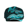 Cyan Ribbon PTSD Awareness Month Jeff Hat Aboriginal Art - Aussie Hoodie