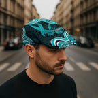 Cyan Ribbon PTSD Awareness Month Jeff Hat Aboriginal Art - Aussie Hoodie