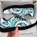 Cyan White New Zealand Puhoro Ta Moko Sneakers