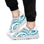 Cyan White New Zealand Puhoro Ta Moko Sneakers