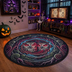 Dark Aotearoa Mythology Ruru Morepork Round Carpet
