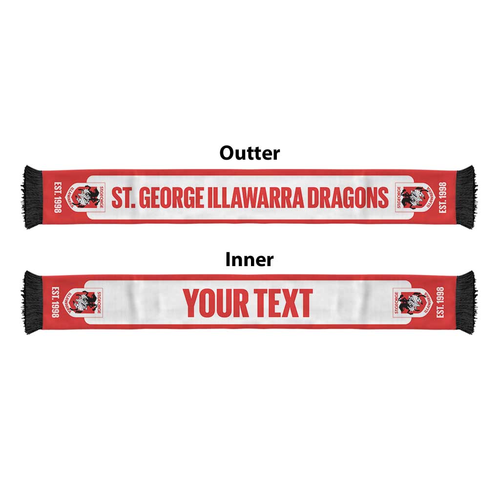Dragons Rugby Personalised Ruffneck Scarf 2026 Go Champions