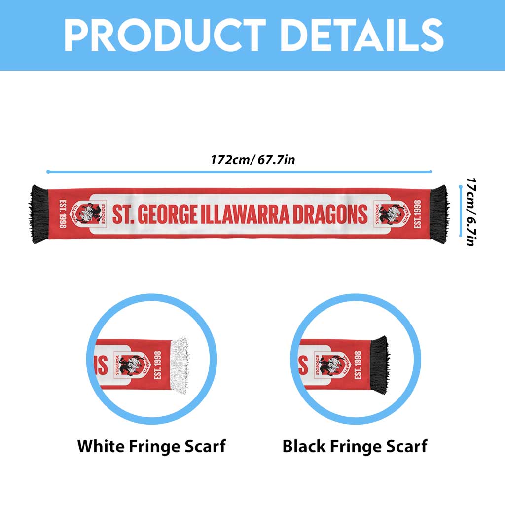 Dragons Rugby Personalised Ruffneck Scarf 2026 Go Champions