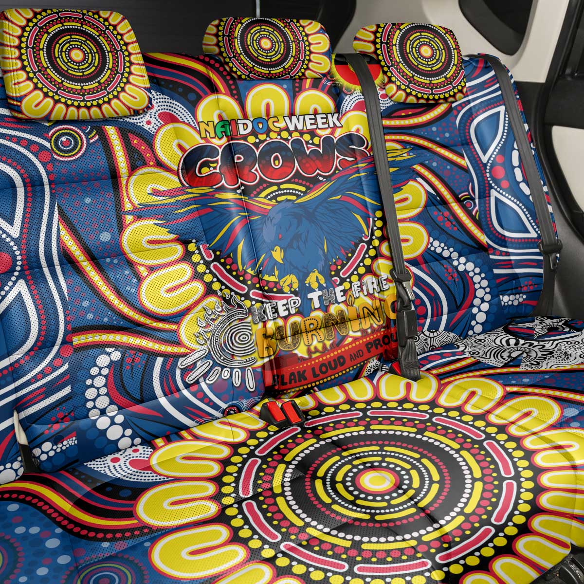 Adelaide Crows NAIDOC Week 2024 Back Car Seat Cover Mascot Football