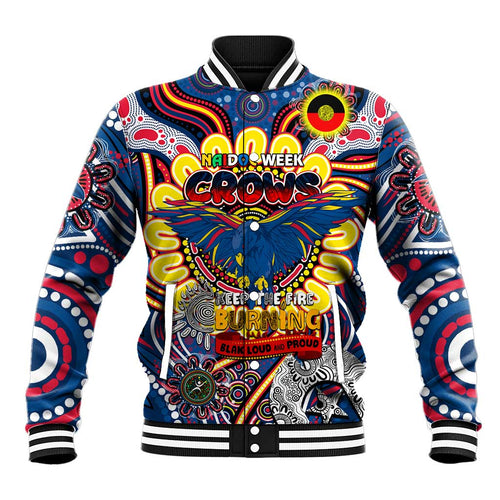 Custom Adelaide Crows NAIDOC Week 2024 Baseball Jacket Mascot Football