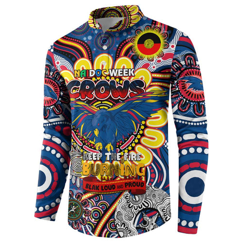 Custom Adelaide Crows NAIDOC Week 2024 Button Sweatshirt Mascot Football