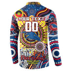 Custom Adelaide Crows NAIDOC Week 2024 Button Sweatshirt Mascot Football