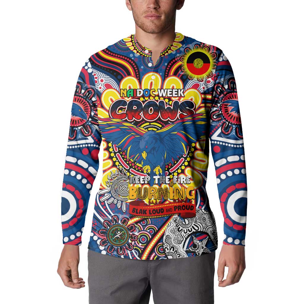 Custom Adelaide Crows NAIDOC Week 2024 Button Sweatshirt Mascot Football