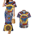 Custom Adelaide Crows NAIDOC Week 2024 Couples Matching Mermaid Dress and Hawaiian Shirt Mascot Football