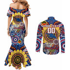 Custom Adelaide Crows NAIDOC Week 2024 Couples Matching Mermaid Dress and Long Sleeve Button Shirt Mascot Football