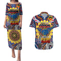 Custom Adelaide Crows NAIDOC Week 2024 Couples Matching Puletasi and Hawaiian Shirt Mascot Football