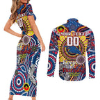 Custom Adelaide Crows NAIDOC Week 2024 Couples Matching Short Sleeve Bodycon Dress and Long Sleeve Button Shirt Mascot Football