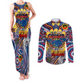 Custom Adelaide Crows NAIDOC Week 2024 Couples Matching Tank Maxi Dress and Long Sleeve Button Shirt Mascot Football
