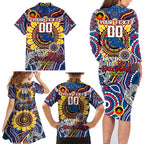Custom Adelaide Crows NAIDOC Week 2024 Family Matching Long Sleeve Bodycon Dress and Hawaiian Shirt Mascot Football