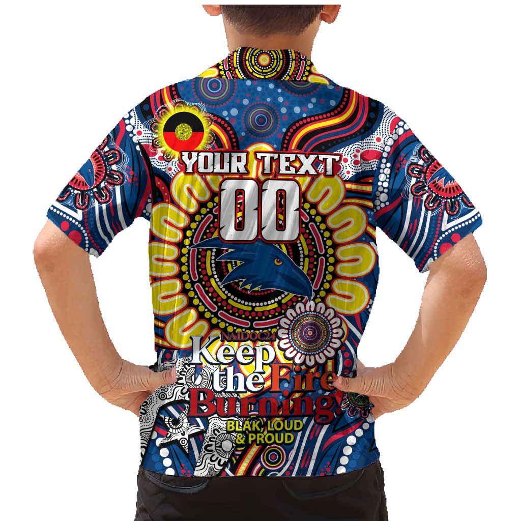 Custom Adelaide Crows NAIDOC Week 2024 Family Matching Mermaid Dress and Hawaiian Shirt Mascot Football