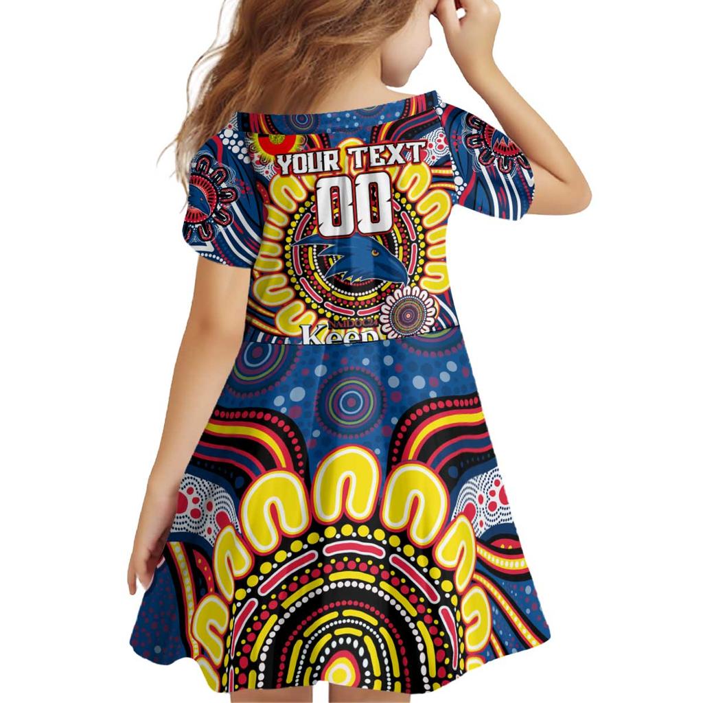 Custom Adelaide Crows NAIDOC Week 2024 Family Matching Off Shoulder Short Dress and Hawaiian Shirt Mascot Football