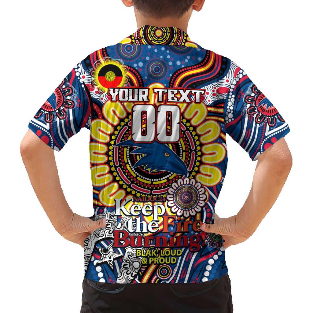 Custom Adelaide Crows NAIDOC Week 2024 Family Matching Puletasi and Hawaiian Shirt Mascot Football