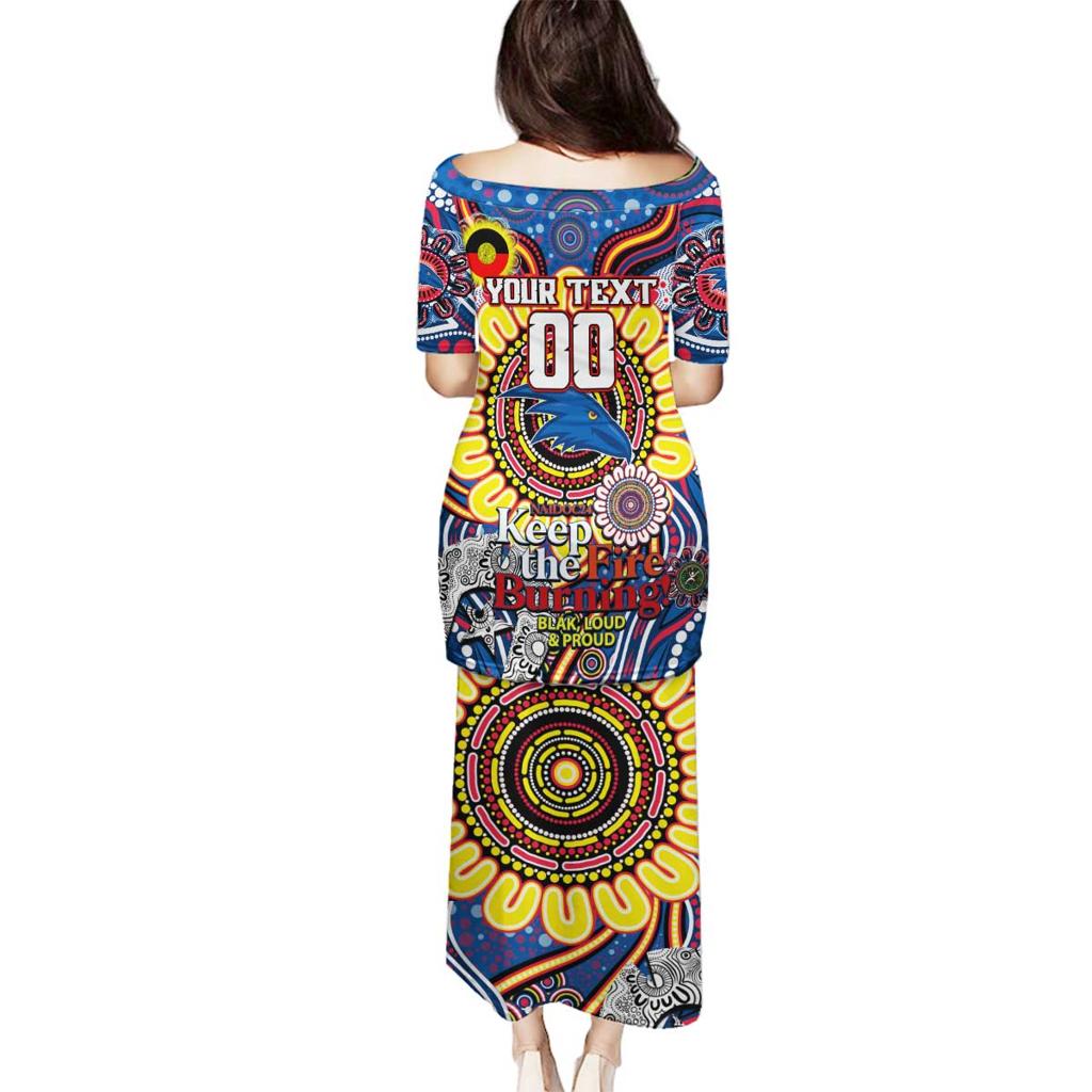 Custom Adelaide Crows NAIDOC Week 2024 Family Matching Puletasi and Hawaiian Shirt Mascot Football